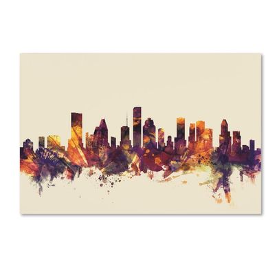 Trademark Fine Art Houston Texas Skyline by Michael Tompsett, 16x24-Inch-Inch