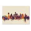 Trademark Fine Art Houston Texas Skyline by Michael Tompsett, 16x24-Inch-Inch view 1