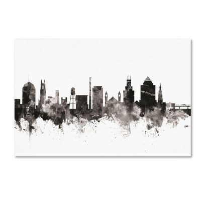 Trademark Fine Art Durham North Carolina Skyline III by Michael Tompsett, 16x24-Inch-Inch