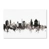 Trademark Fine Art Durham North Carolina Skyline III by Michael Tompsett, 16x24-Inch-Inch view 1