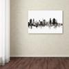 Trademark Fine Art Durham North Carolina Skyline III by Michael Tompsett, 16x24-Inch-Inch view 3