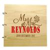 Wood Engraved Name Bride & Groom Advice Guestbook Custom Rustic Wedding Scrapbook view 1
