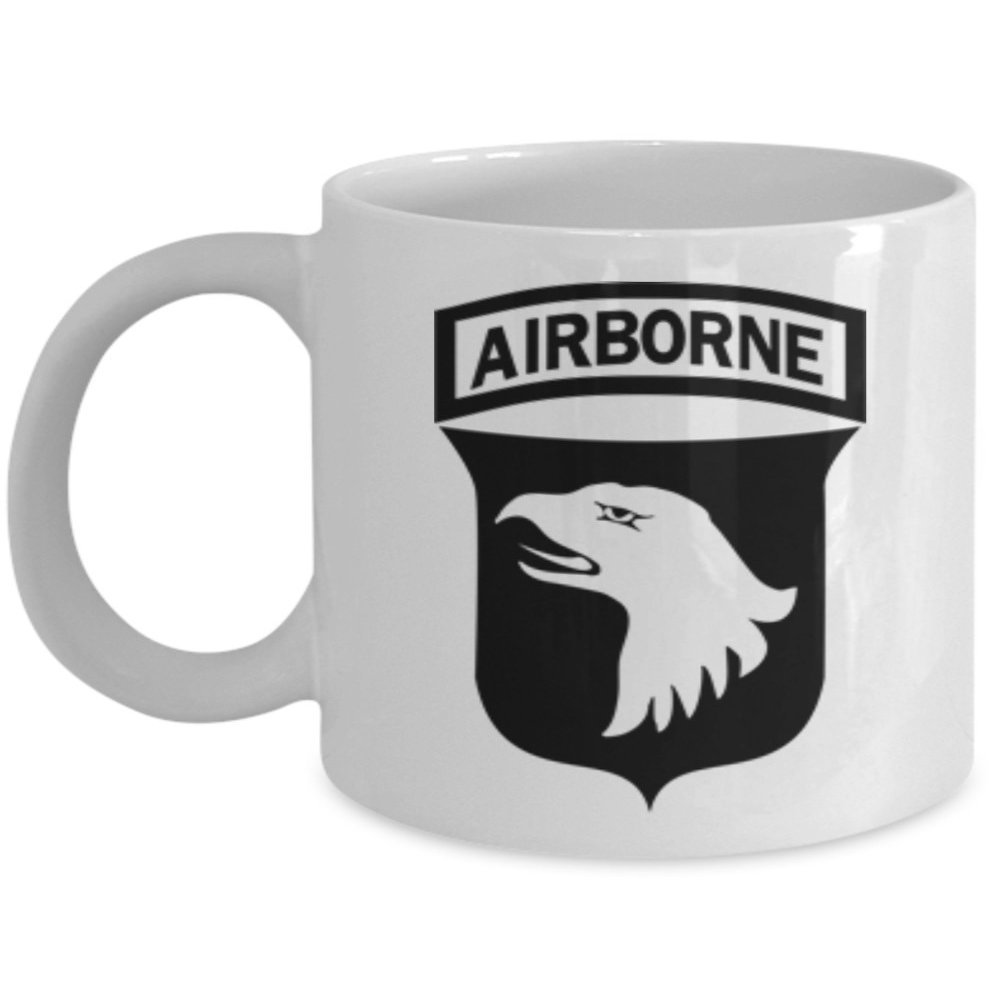101st Airborne Coffee Mug - Black US Army Coffee Mug - Both Sides