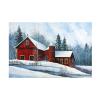 Trademark Fine Art Red Barn Winter by Debbi Wetzel, 16x24-Inch Canvas Wall Art view 2