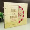 Handmade Wooden Photo Album Guestbook Personalised Wedding Wood Engraved Scrapbook view 3