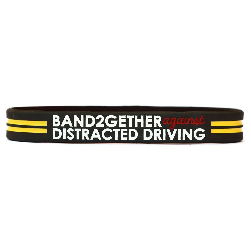 One (1) of Band Together Against Distracted Driving Wristband Bracelet