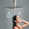 Lordear 16 Inch Shower Head Rainfall Solid Square Ultra Thin 304 Stainless Steel Brushed Nickel Adjustable Rain Shower Heads view 2