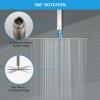 Lordear 16 Inch Shower Head Rainfall Solid Square Ultra Thin 304 Stainless Steel Brushed Nickel Adjustable Rain Shower Heads view 4