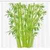 Ambesonne Exotic Shower Curtain, Bamboo Stems with Leaves Fresh Bunch Tropical Plant Eco Foliage Print, Cloth Fabric Bathroom Decor Set with Hooks, 69" W x 84" L, Lime Green view 2