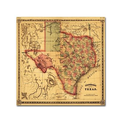 Trademark Fine Art Map 26 by Lantern Press, 18x18-Inch-Inch