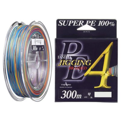 YAMATOYO PE Line, PE Jigging 4, 984.1 ft (300 m), No. 4, 45 lbs, 4 Pieces, 5 Colors