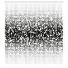 Ambesonne Modern Shower Curtain, Digital Art Print with Geometrical Squares Dots Abstract Ombre Image Print, Cloth Fabric Bathroom Decor Set with Hooks, 69" W x 70" L, Black and White view 2