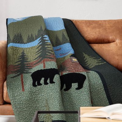 BLACK FOREST DECOR Bear Lake Throw