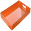 A&B 42542-AB 16x10 Plastic Decorative Tray, Orange view 2