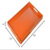 A&B 42542-AB 16x10 Plastic Decorative Tray, Orange view 3