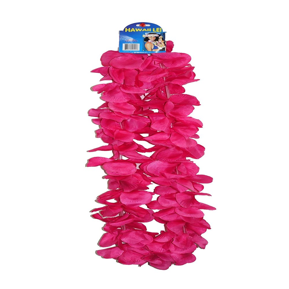1 Dozen Lush 48" Hawaiian Leis (Hot Pink)