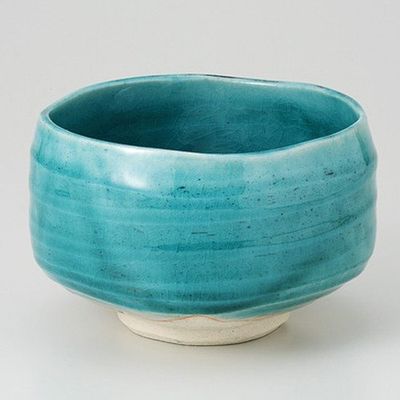  New Green Matcha Pot 4.9 x 3.1 inches (12.3 x 8 cm), 12.8 oz (350 g), Orientation Included, Restaurant, Commercial Use,
