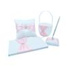 Abbie Home 4 in All Wedding Guest Book + Pen Set + Flower Basket + Ring Pillow Rhinestone Party Favor-Pink view 1