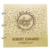 Handmade Personalized Retirement Party Wood Engraved Guest Book Photo Album Custom Scrapbook view 1
