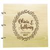 Handmade Custom Guest Book Rustic Wedding Wood Engraved Advice Book Photo Album Personalized Scrapbook view 1