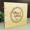 Handmade Custom Guest Book Rustic Wedding Wood Engraved Advice Book Photo Album Personalized Scrapbook view 2