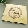Handmade Custom Guest Book Rustic Wedding Wood Engraved Advice Book Photo Album Personalized Scrapbook view 3