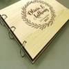 Handmade Custom Guest Book Rustic Wedding Wood Engraved Advice Book Photo Album Personalized Scrapbook view 4
