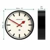 NEWGATE Luggage Wall Clock | Modern Retro Metal Station Clock | 12 inch | Deep Metal case in Black | Contemporary Vintage Style for Kitchen, Living Room or Office view 4