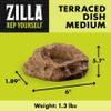 Zilla Terraced Dish, Reptile Feeding Dish, Stable and Spill-Resistant, Ideal for Geckos, Skinks, Snakes and Lizards, Medium view 2