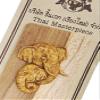 WitnyStore Carved Wooden Bookmark 7" Head of Elephant Cuddling Baby - Unique Design Handmade Bookmarks Page Marker Craft Accessories Decorative Collectible Thailand Souvenirs Gifts Readers Book Lovers view 1