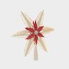 Rudolphs Schatzkiste Christmas Tree Point Christmas Tree Topper Center Section = Wood Star Nature red D=24 cm Again Christmas Tree Point Christmas Tree Topper view 1