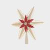Rudolphs Schatzkiste Christmas Tree Point Christmas Tree Topper Center Section = Wood Star Nature red D=24 cm Again Christmas Tree Point Christmas Tree Topper view 2