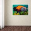 Trademark Fine Art On The Run Bison by Marion Rose, 16x24-Inch-Inch view 2