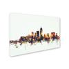 Trademark Fine Art Indianapolis Indiana Skyline by Michael Tompsett, 16x24-Inch-Inch view 2