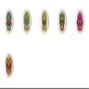 SET OF 6 KNOBS - Skull Set #51327 - Happy Sugar Skulls Skeleton - DECORATIVE Glossy CERAMIC Cupboard Cabinet PULLS Dresser Drawer KNOBS view 1
