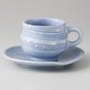  Blue Color Coffee C/S 6.1 fl oz (180 cc), 13.6 oz (395 g), Japanese Style Coffee C/S, Hotel, Restaurant, Cafe, Western Tableware, Restaurant, Commercial Use, For Guests