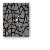 Concrete Clock & Black Acrylic Silhouette - Square Wall Clock - Modern Wall Clock - Abstract seamless pattern - Housewarming Gift Idea view 1