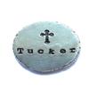 Dolphin Moon Creations Personalized Hand Stamped Religious Cross Pewter Pocket Token view 1