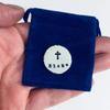 Dolphin Moon Creations Personalized Hand Stamped Religious Cross Pewter Pocket Token view 3