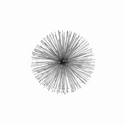 Modern Day Accents 5151 Erizo Spiked Medium Silver Sphere, Coffee Table Room Decor, Silver Decor, Table Decor, Shelf Decor, Modern Decor, Starburst Centerpiece, Spike Ball Decoration, Home, 8" D