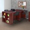 Regency Legacy Top Only for Quad-with-Bookcase Standing Desk/Storage Set, 85" x 46", Mahogany view 2