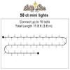 Brite Star 50 Lt String to String Lights, Multi, Green Wire view 3
