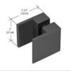 CRL SDK180MBL Matte Black Back-to-Back Paddle Knob view 3