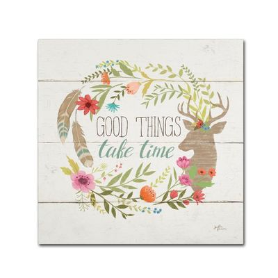 Rustic Bloom III by Janelle Penner, 18x18-Inch Canvas Wall Art