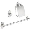 GROHE Essentials New 3-In-1 Guest Bathroom Accessories Set Supersteel 40775DC1 view 1