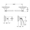 GROHE Essentials New 3-In-1 Guest Bathroom Accessories Set Supersteel 40775DC1 view 2