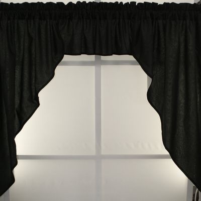 The_Curtain_Shop Stacey Solid Lined Swagger Pair 126Wx63L Black