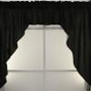 The_Curtain_Shop Stacey Solid Lined Swagger Pair 126Wx63L Black view 1