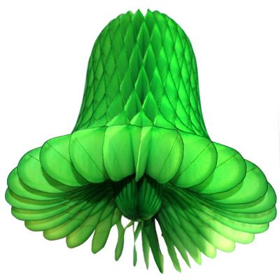 3-Pack 15 Inch Honeycomb Tissue Paper Wedding Bell Party Decoration (Lime)
