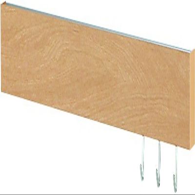Berg MR4317 Long Push Rail, Slim, Long Press, 600, Natural (3 Hooks)